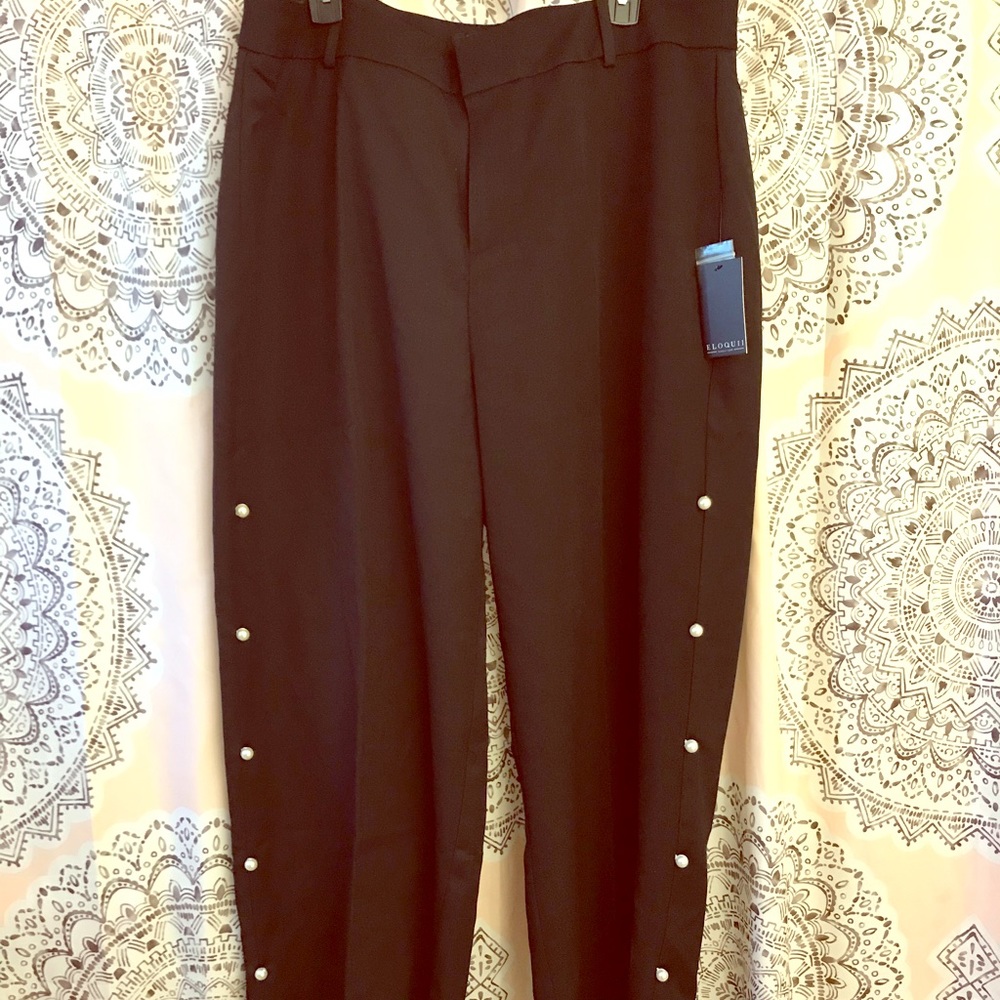 Black Pants with Pearls